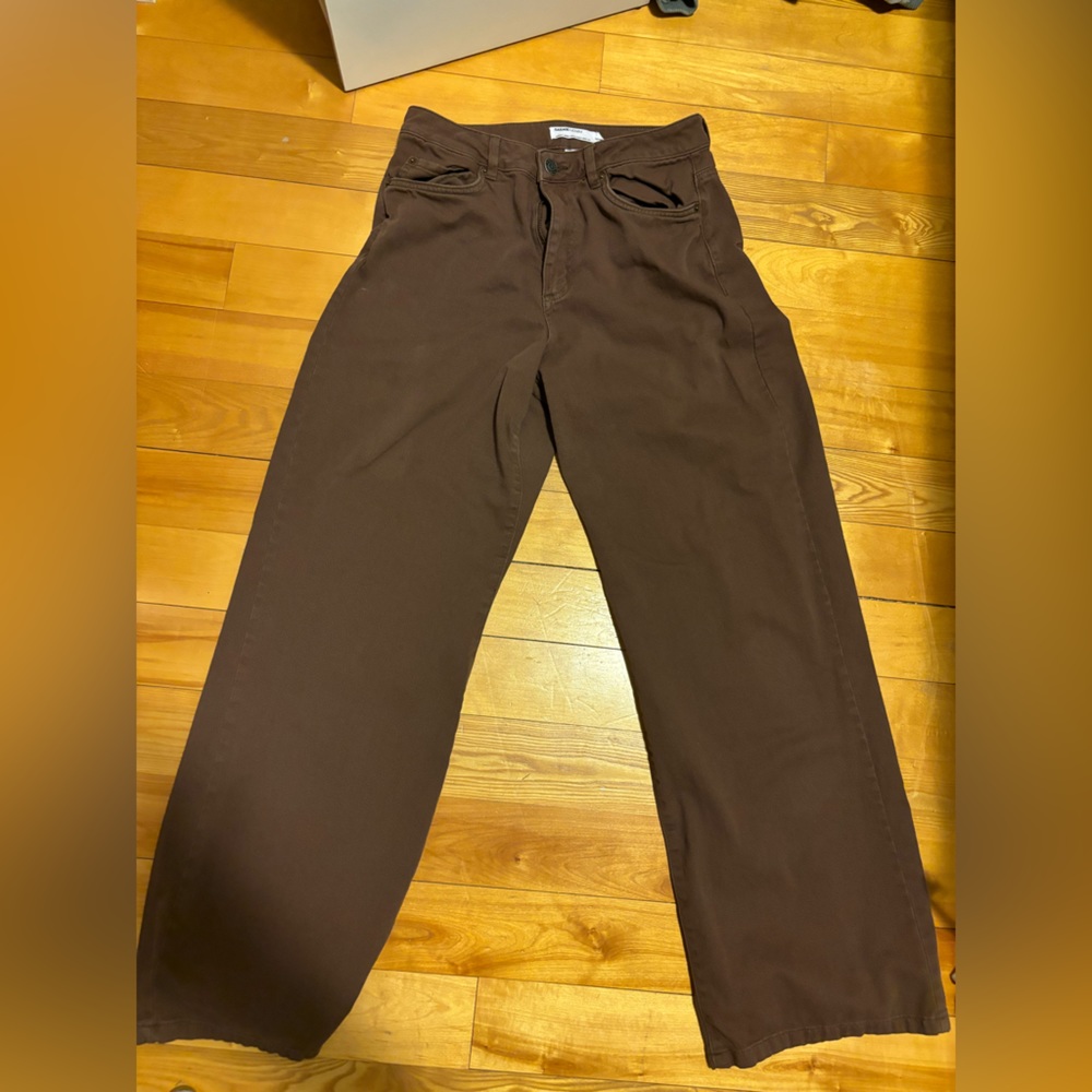 Garage Wide Leg Brown Jeans